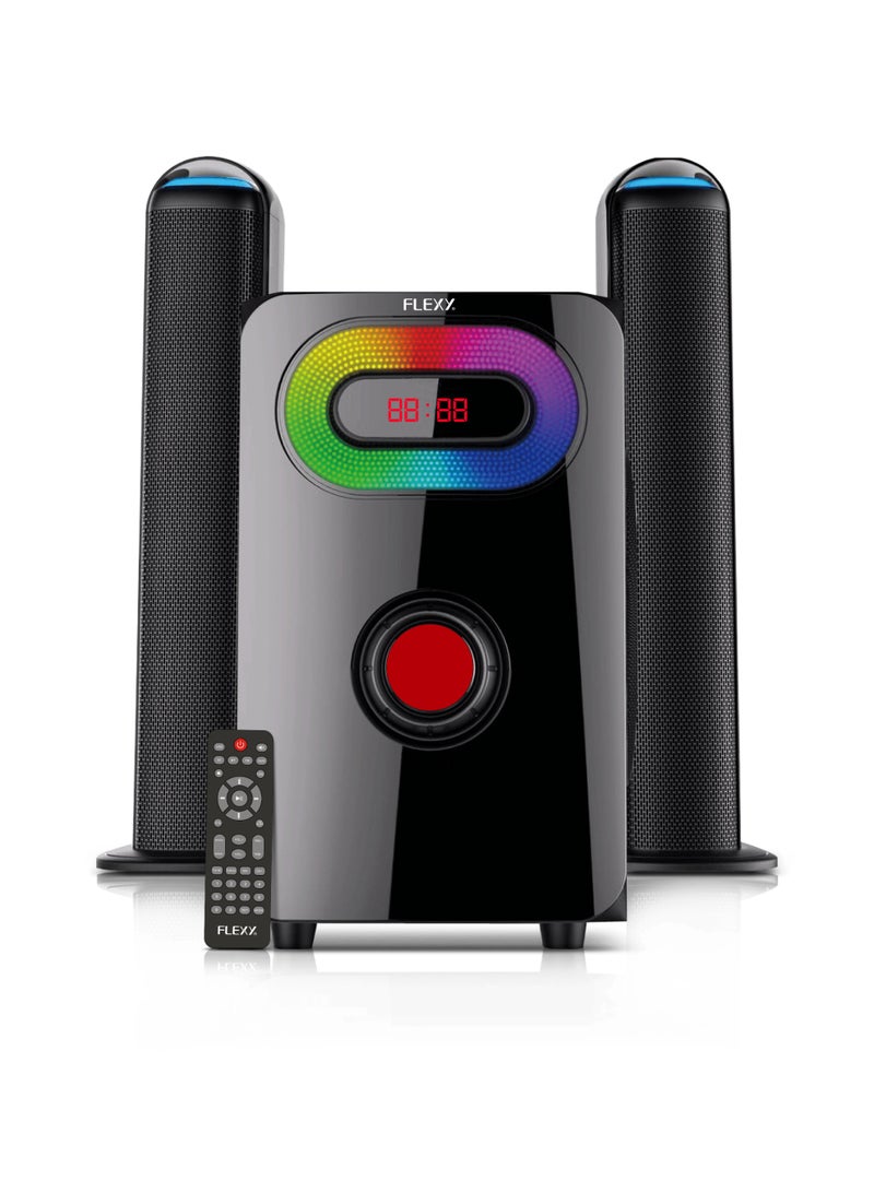 Flexy FHT821RK-SL - 2.1 Home Theater 7500W PMPO with Bluetooth, AUX, USB, FM, LED, Satellite Soundbar, Superior HD Audio, Remote, 2-Year Warranty - Image 1